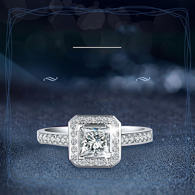 钻石戒指饰品主图直通车模板设计背景