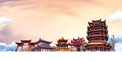 黄鹤楼旅游出行海报背景