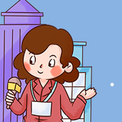 手绘卡通世界新闻自由日记者公众号次图背景