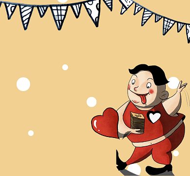 爱心小姐姐网恋吗卡通朋友圈封面背景