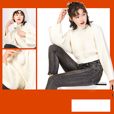 双十一预售橙红时尚色女装电商直通车背景