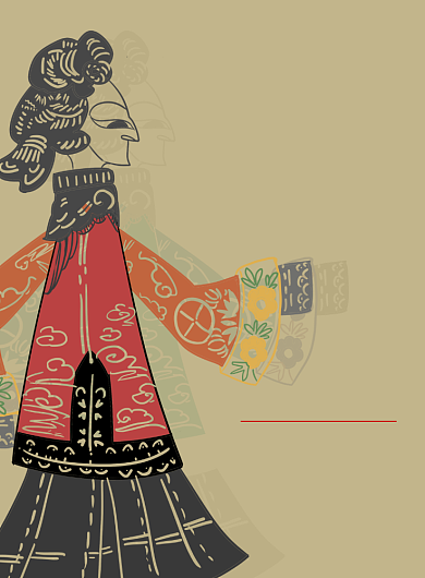 传统皮影戏印刷海报模板背景