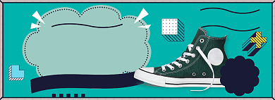 帆布鞋淘宝电商banner图背景