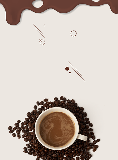 小清新简约下午茶时光咖啡海报背景