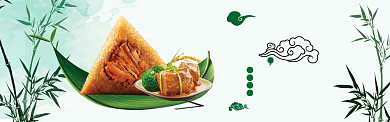 绿色端午钜惠折扣淘宝banner背景