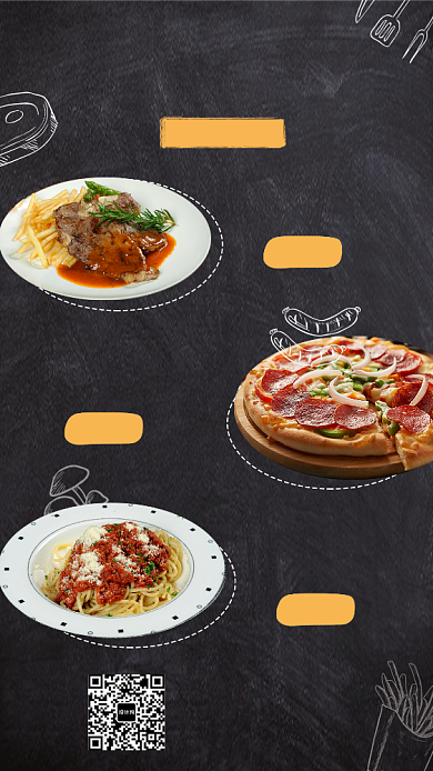 西餐厅餐厅工作餐午市特惠手机海报背景