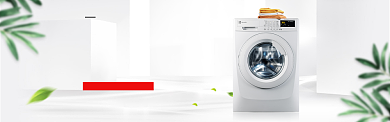 实用主义家电滚筒洗衣机BANNER背景