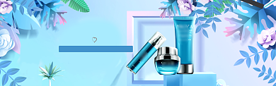 夏季新品护肤淘宝banner背景