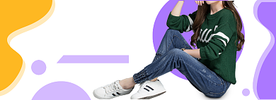 紫色简约双12女装banner背景