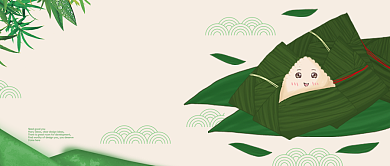 传统粽情端午公众号首图背景