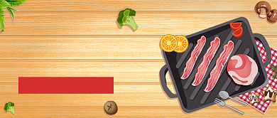 扁平新店烤肉店开张公众号首图背景