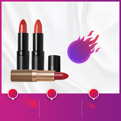 紫色调双十二口红促销直通车背景