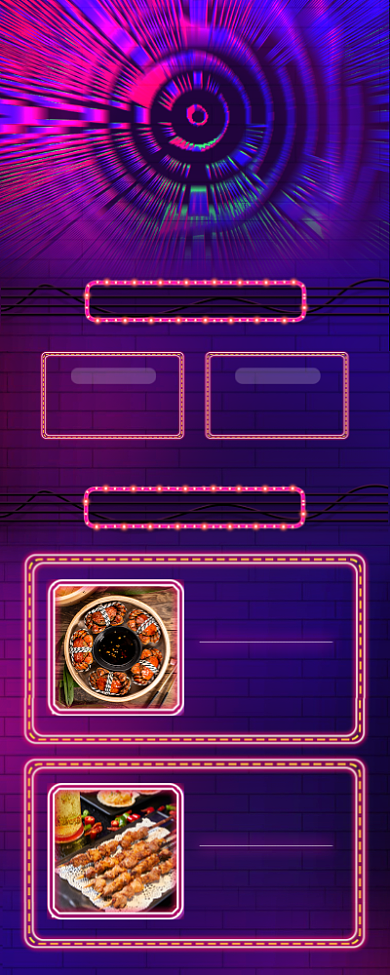 新年抖音风餐饮美食手机宣传海报背景