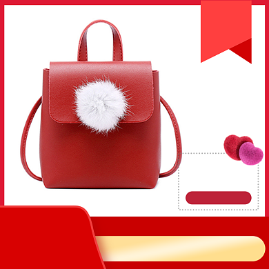 红色金色可爱双十二女士包包直通车背景