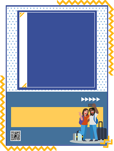 蓝色波普风国庆促销推广海报背景