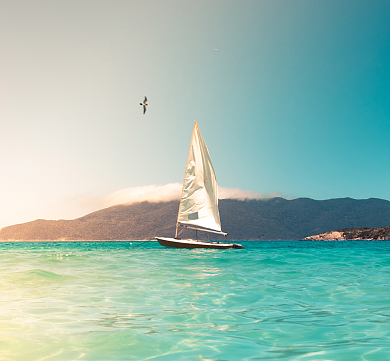 沙滩蓝色海滩朋友圈封面背景