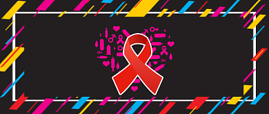世界艾滋病日卡通手绘手机首图背景