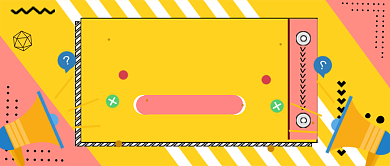 黄色创意通用孟菲斯招聘公众号首图背景