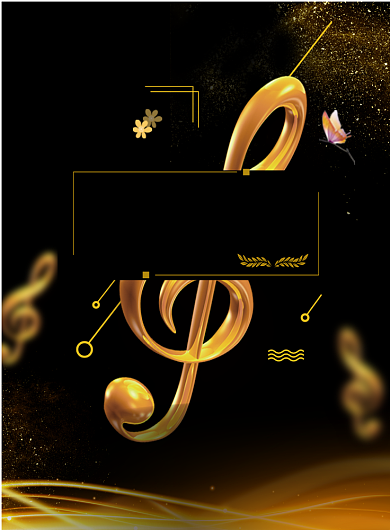 黑金流行经典音乐节印刷海报背景