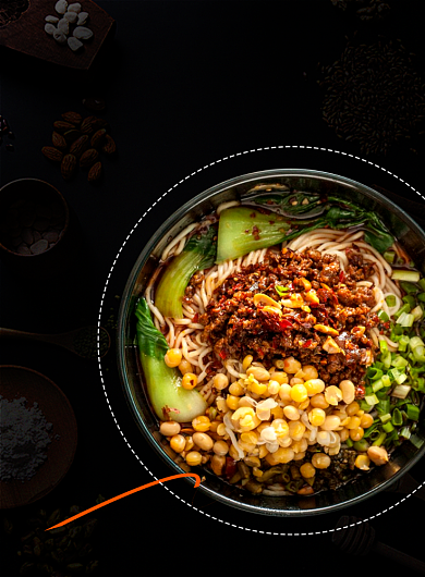 美味美食餐饮炸酱面海报背景