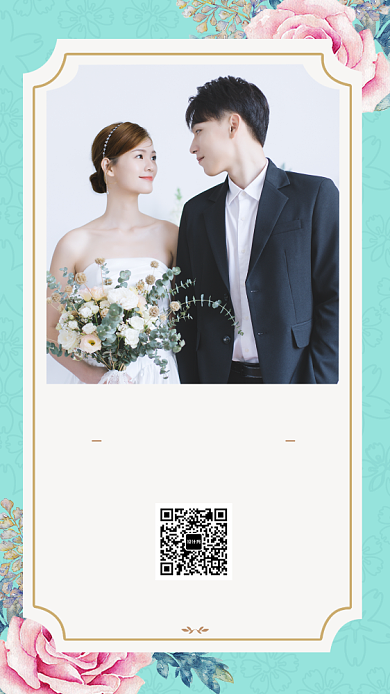 婚纱定制手机海报背景