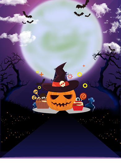 万圣节狂欢日印刷海报背景