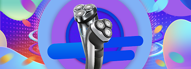 天猫双十一双十二智能剃须刀限时优惠促销淘宝banner背景