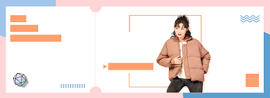 秋日女装上新淘宝电商banner图背景