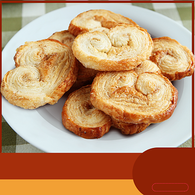 蝴蝶酥糕点直通车背景