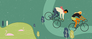 骑行天下绿色出行首图背景