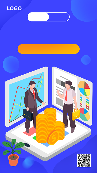 理财培训课宣传促销手机海报背景