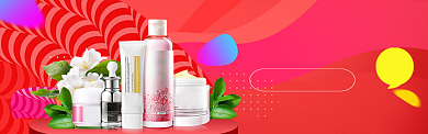 美妆护肤海报模版banner背景