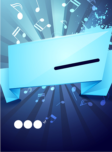 蓝色校园音乐社团海报模板背景