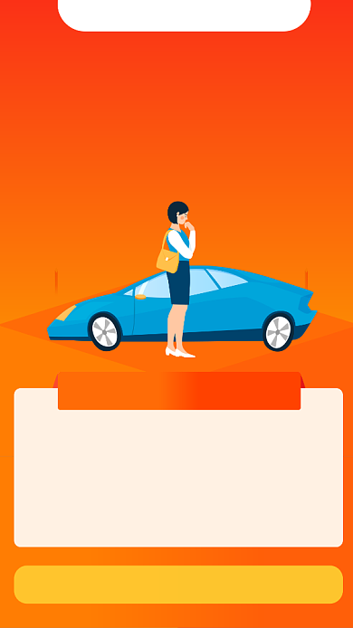 橙色驾校招生培训手机海报背景