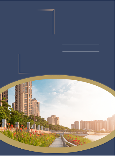 江景豪宅金色房地产海报背景