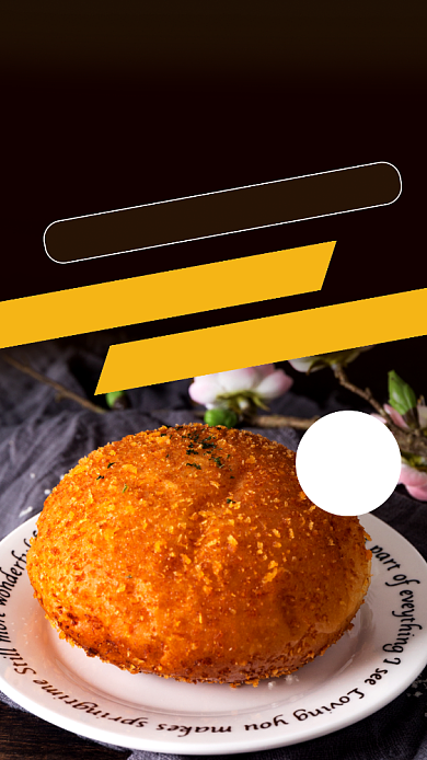 现烤面包手机海报背景