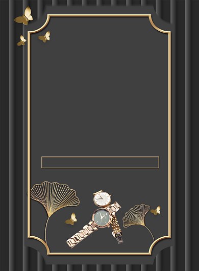 高端大气腕表促销印刷海报背景