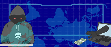 金融知识防诈骗卡通手绘手机首图背景