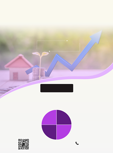 紫色简约投资理财海报背景