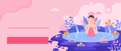 美肤达人变美计划插画公众号首图背景