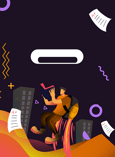 卡通手绘辅导班托管班补习班印刷海报背景