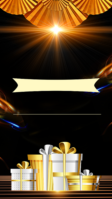 黑色周年庆典促销手机海报模板背景