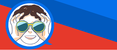 卡通红色蓝色爆款好物惊爆五折公众号首图背景