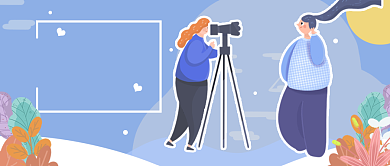 游记蓝色创意旅行公众号首图背景