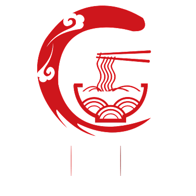 红色大气餐饮中餐厅面馆logo背景