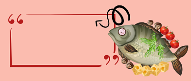 咸鱼翻身熟了卡通手绘手机首图背景