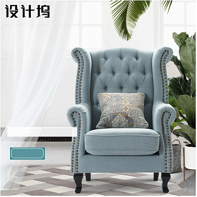 清新家装家居沙发床主图背景