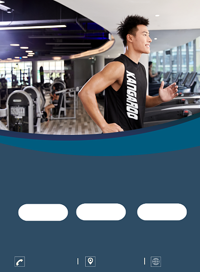 商务大气蓝色健身海报背景