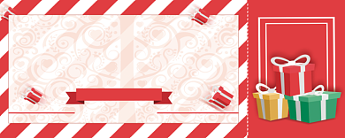 红色礼品券背景