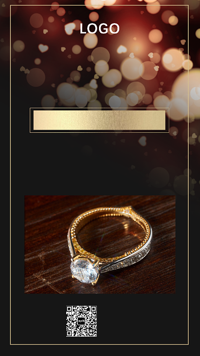 黑色金色宣传促销首饰戒指高端大气海报背景